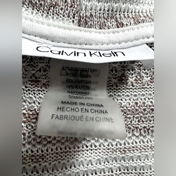 Calvin Klein sleeveless thin knit open front maxi vest. One size - Picture 6 of 8